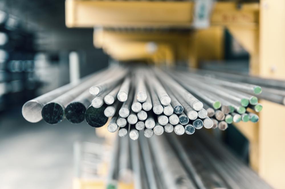 Assorted round steel bar stock